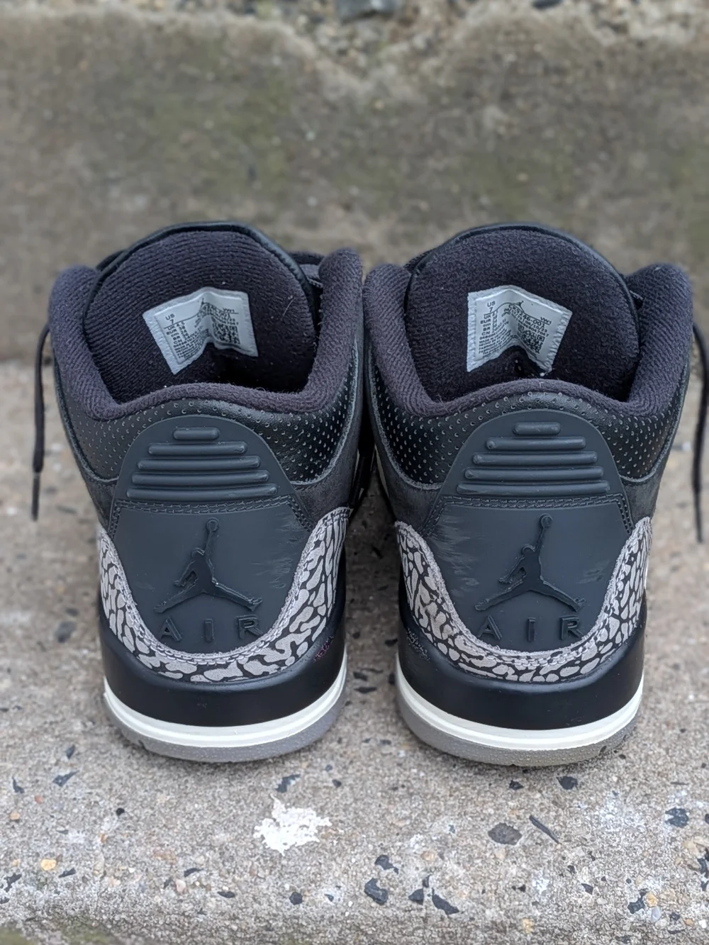 Air Jordan Style Black Suede Retro Sneaker Size 7